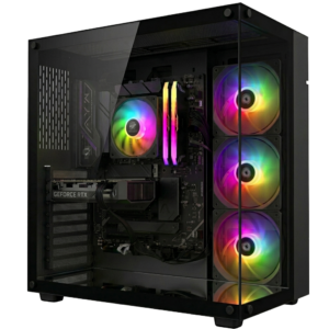 Custom PC "Fortreess Black RGB" Computer Case (3*120mm ARGB Fans)
