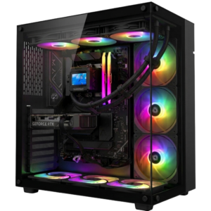 Custom PC "Fortreess Black RGB" Computer Case (9*120mm ARGB Fans)