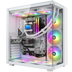 Custom PC "Fortress White RGB" Computer Case (9*120mm ARGB Fans)