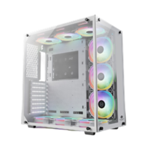 Custom PC "Fortreess White RGB" Computer Case (3*120mm ARGB Fans)