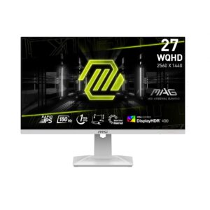 MSI MAG 274QRFW Gaming Monitor 27 Inch 2K QHD 1440P/ IPS / 180Hz / 1ms / Adaptive-Synch / HDR
