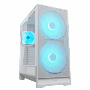 COUGAR AIRFACE 180 ARGB Computer Case (1*120mm + 2*200MM ARGB Fans) - White