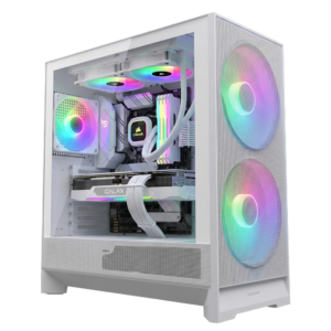 COUGAR AIRFACE 180 ARGB Computer Case (1*120mm + 2*200MM ARGB Fans) - White